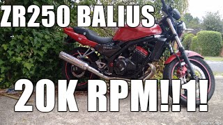 Kawasaki Balius ZR250 4 cyl  Screaming Demon [upl. by Ymar]