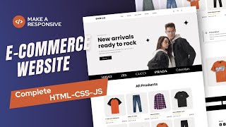 Build a Complete ECommerce Website using HTML CSS and JavaScript Step By Step [upl. by Ulyram]