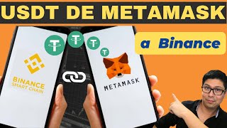 COMO PASAR USDT DE METAMASK A BINANCE RED BSC [upl. by Narahs]