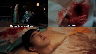 the beloved crown prince was stabbed and is in critical condition🥺😢 sick male lead hurt scene [upl. by Fedora]