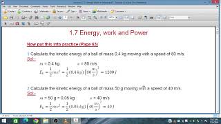 Energy work n power part A Sec 17 IGCSE and O level Physics 5054 [upl. by Meli209]