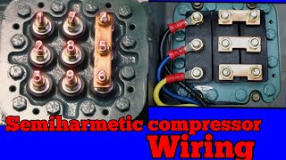 semi harmetic compressor wiring diagramsemi harmetic compressor connection semi harmetic part windi [upl. by Kisung198]