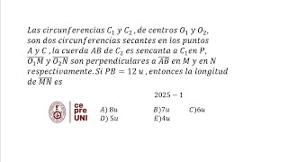 GeometríaCircunferencia CEPREUNI 20251 [upl. by Ydwor]