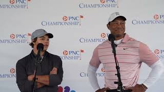 Tiger Woods and Charlie Woods Saturday Presser 2023 PNC Championship [upl. by Ivo]