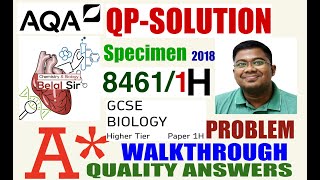 AQA GCSE BIOLOGY 84611H SPECIMEN 2018 QP solution [upl. by Orfurd431]