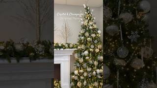 Stunning and elegant Christmas theme Love the crystal garlands and drops christmasdecorating [upl. by Brindle]