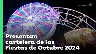 Presentan cartelera de las Fiestas de Octubre 2024  Jalisco Noticias [upl. by Eentroc]