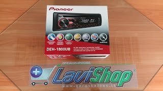 Unboxing Pioneer DEH1800UB Car Stereo  New 2016 USB Aux In FLAC CD RDS Receiver [upl. by Ereynihc]