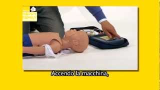 Uso del defibrillatore nella rianimazione pediatrica con sottotitoli italianomp4 [upl. by Ewall]