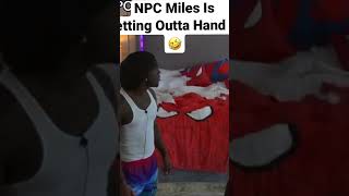 NPC MILES MORALES VIOLATES KAI CENAT ON THE WAKE UP 🤣🤣 spiderman kai trending memes shorts [upl. by Cirtap]