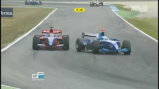 MT89 GP2 Series 2008 Hockenheim Feature Race Zuber Villa Crash [upl. by Anaed]