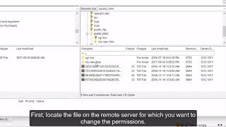 Filezilla  File Permissions [upl. by Cartan]