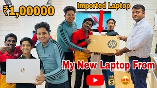 New Laptop From YouTube Money  😍 [upl. by Enaj66]