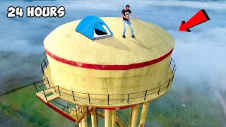 मैं गिर जाता 😱 Living 24 hours On Water Tank  100 Real [upl. by Trebeh]