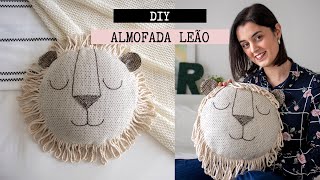 DIY  ALMOFADA LEÃO  Tutorial da modelagem corte e costura E como coser velcro  Joana Pimenta [upl. by Aicetel]