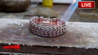 How to design a beautiful silver bracelet 🔥🔨 silver gold viral jewellry video jewelry [upl. by Dett]