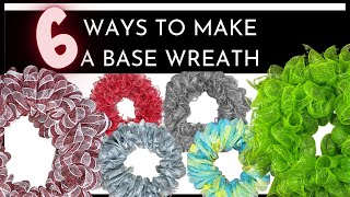 6 WAYS TO MAKE A DECO MESH BASE WREATH  HOW TO MAKE A WREATH COMPILATION 2021 wreathtutorial [upl. by Hainahpez]