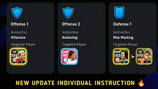 How To Use quot Individual Instructions quot 😍  New Feature  eFootball 24 [upl. by Nosrettap875]