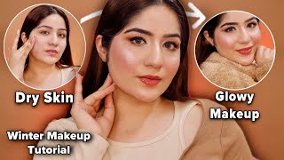 Step by Step✅ DRY SKIN WINTER Makeup Tutorial❄️ ✨ [upl. by Ahsim251]