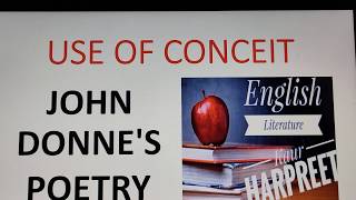 Use of Conceits by John Donne in his poetry [upl. by Rusel437]