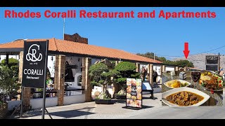 Rodos Coralli Restaurant  Apartments [upl. by Airretal]