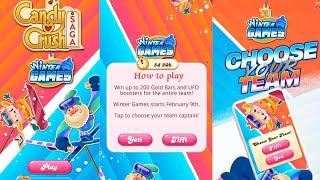 New Season How To Get Free Booster  Winter Games  Candy Crush Saga  Candy Crush [upl. by Ydnat]