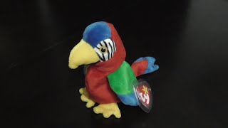 TY BEANIE BABIES 1997 JABBER THE PARROT BIRD PLUSH PLUSH REVIEW [upl. by Purington]