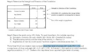 Pearsons r Part 4  Writing a Descriptive Report [upl. by Enelehs252]