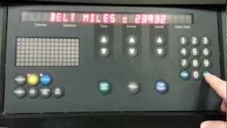 Life Fitness 9500HR  9100 Next Generation Treadmill service menu How to check mileage [upl. by Linnet]