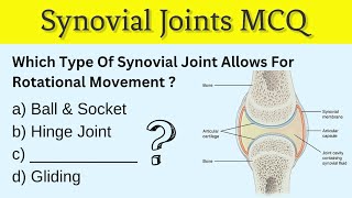 Synovial Joints MCQ  MCQ On Synovial Joints  Synovial Joints [upl. by Lrigybab]