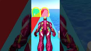 Punch Run With Captain vs Ironman  Funny Marvel shorts superhero [upl. by Eednarb]