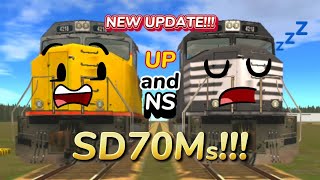 NEW UPDATE    Union Pacific and Norfolk Southern SD70Ms  Train and Rail Yard Simulator [upl. by Aisset]