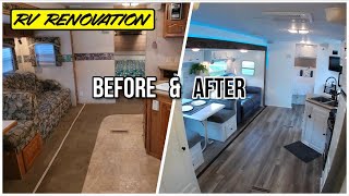 RV Renovation Before and After  2006 Forest River Flagstaff Makeover [upl. by Irej990]