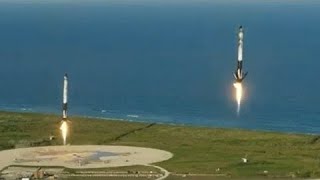 SpaceX Lands All 3 Falcon Heavy Boosters for the First Time [upl. by Liddy]