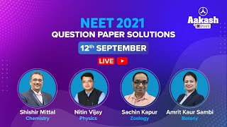 NEET UG 2021 Paper Live Discussion with Solutions  NEET 2021 Answer Key  Aakash BYJUS NEET [upl. by Names]