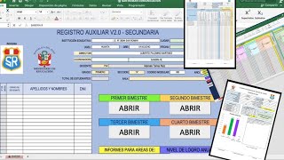 V20 REGISTRO AUXILIAR CON CONCLUSIONES DESCRIPTIVAS FULL AUTOMATIZADO 2024  SECUNDARIA [upl. by Hayalat815]