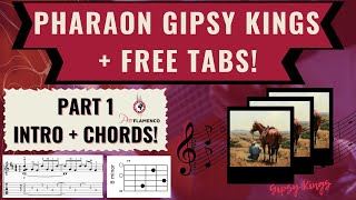 Gipsy Kings  Pharaon  Flamenco Guitar Lesson  Introduction with TABS  Guitar Chords PART 1 [upl. by Eilloh]