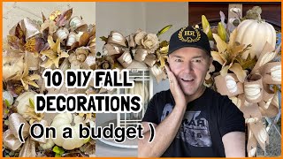 TEN FALL DIYS  Fall Decoration Ideas Easy To Make  Ramon At Home [upl. by Johnsson]