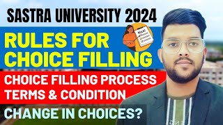 SASTRA University Counseling 2024 Urgent Official update ✅  How to fill choices to get best sastra [upl. by Marijo]