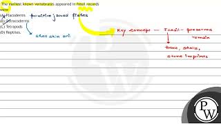 The earliest known vertebrates appeared in fossil records were A Placoderms B Ostracoderms [upl. by Liba510]