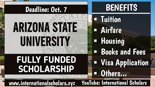 Study in USA 2023 Arizona State University Fully Funded Scholarship [upl. by Arraet333]