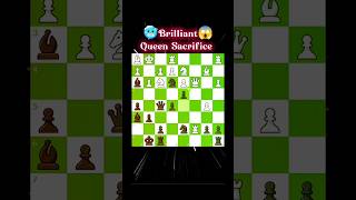 🥶Brilliant Queen Sac😱 sacrifice brilliant edit shorts puzzle checkmate viral [upl. by Muriah]