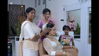 Dressing up like a bride at salon lia bingiriya 202456 morning [upl. by Delphine]