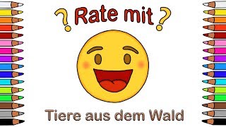 malen und raten 🎨​ spiele für kinder deutsch 🎨​ raten für kinder 🎨​ male amp rate 🎨​ Waldtiere [upl. by Einna]