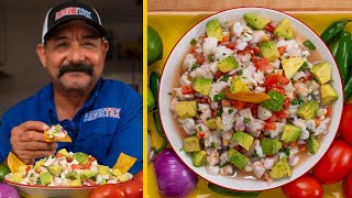 How to Make FRESH CEVICHE South Texas Style Gulf Shrimp amp Halibut Recipe [upl. by Marl]