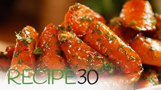 Roasted Glazed Carrots By RECIPE30com [upl. by Akirej]