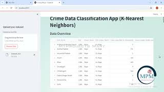 PYTHON  Web APP  AI Enhance Crime Data Analysis System Using KNN  MyProjects Mart [upl. by Olivann]