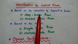 Optical Modes and Configuration  Classification of Fiber [upl. by Specht20]