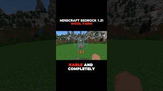 Easiest 121 Wool Farm Tutorial in Minecraft Bedrock minecraft minecrafttutorial minecraftshorts [upl. by Dole785]