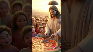 Jesus Pizza Miracle Fostering Love and Unity in the Village 1 jesusanimation jesus [upl. by Tobie157]